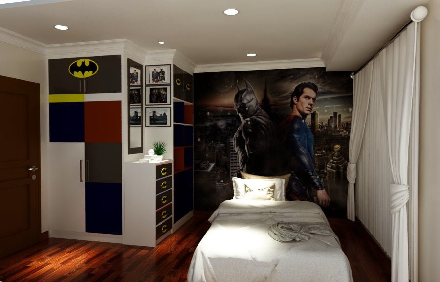 Desain Interior Apartemen Belleza_ Kamar anak, kid bed room 3_ Jakarta