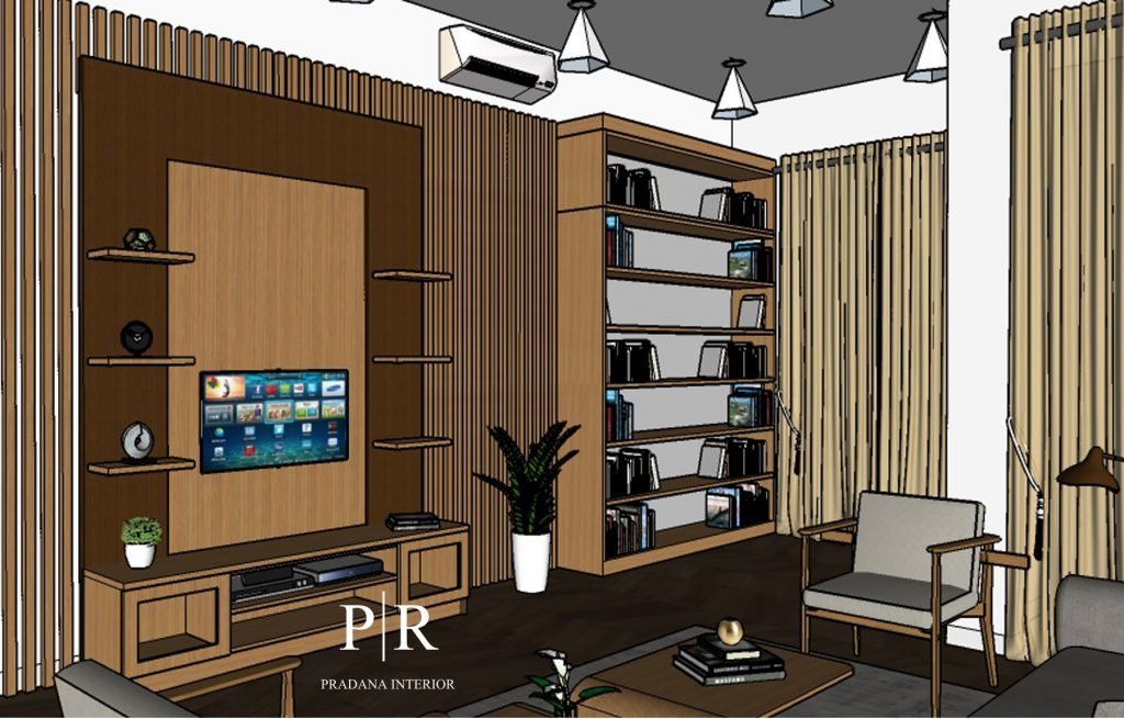 Desain Backdrop TV Minimalis 4
