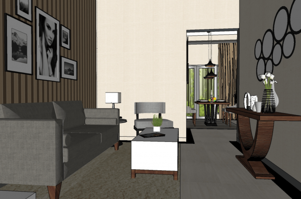 Desain Interior Perumahan Bintaro​ - Modelling Living room