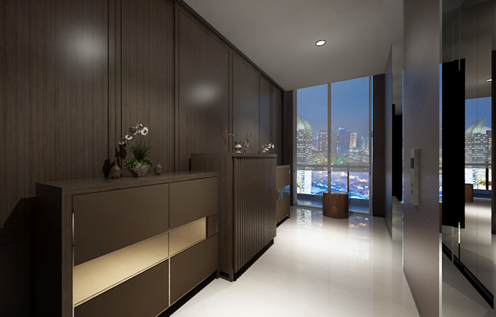 Desain Interior Japanese Modern - Lobby Lift