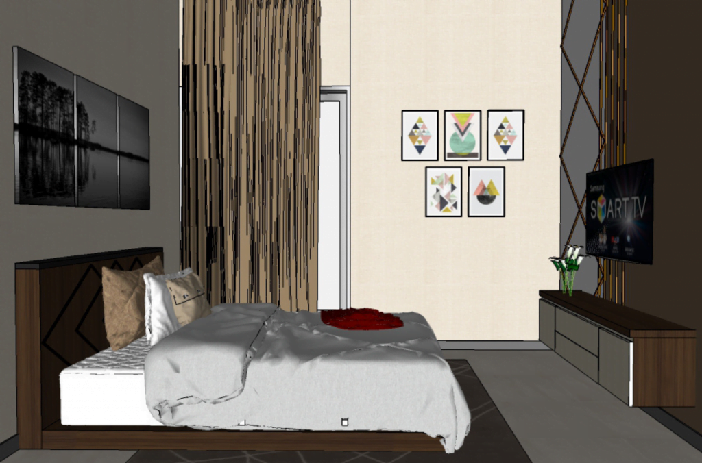 Desain Interior Perumahan Bintaro​ - Modelling master BR