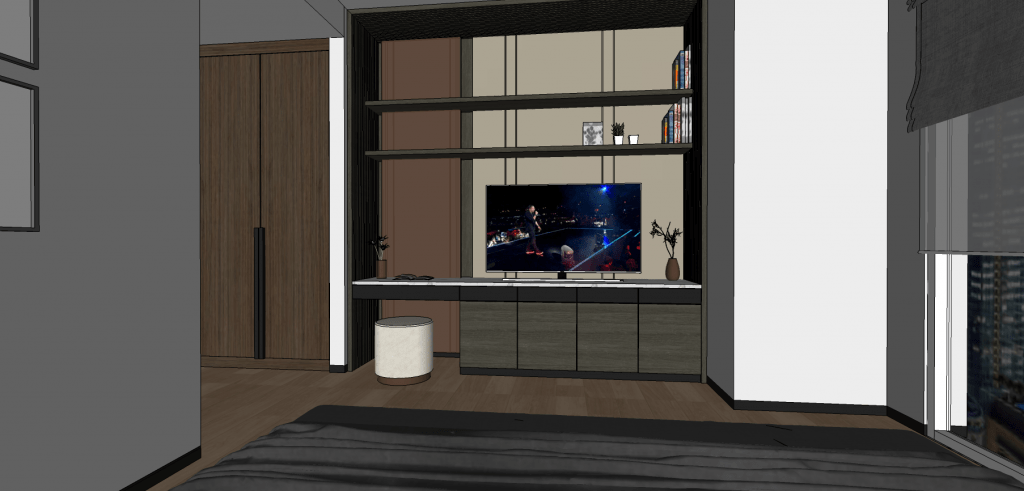 Desain Interior Apartemen Jakarta - Modelling master BR 2