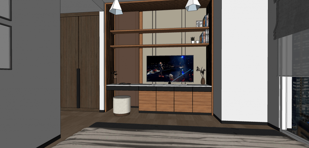 Desain Interior Apartemen Jakarta - modelling Master Br 1