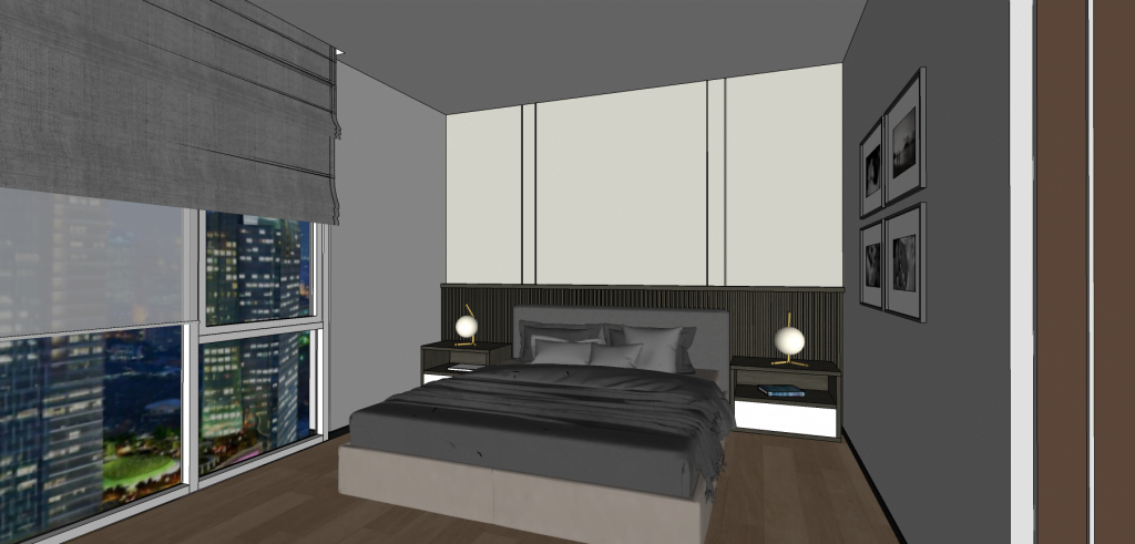 Desain Interior Apartemen Jakarta - Modelling master BR 2a