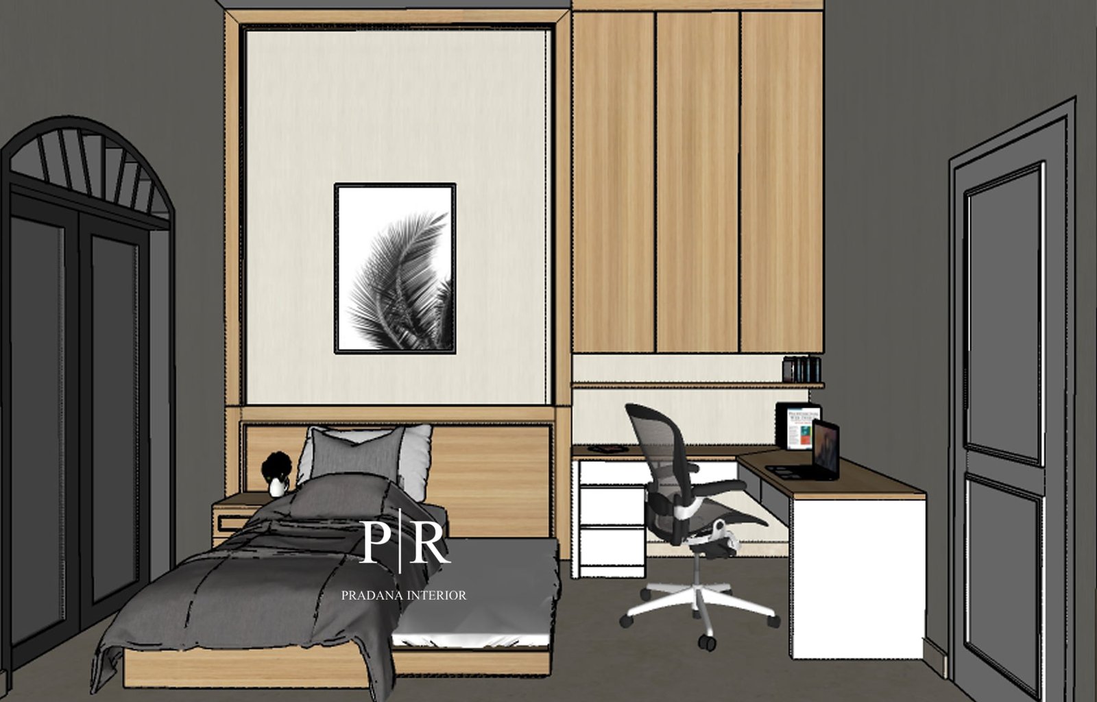Jasa interior rumah di bekasi -bed room modelling