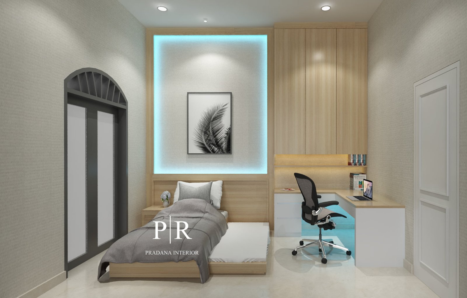 Jasa interior rumah di bekasi -bed room rendering